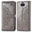 Leather Case Stands Fashionable Pattern Flip Cover Holder for Sony Xperia 8 Gray