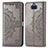 Leather Case Stands Fashionable Pattern Flip Cover Holder for Sony Xperia 8 Lite Gray