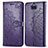 Leather Case Stands Fashionable Pattern Flip Cover Holder for Sony Xperia 8 Purple