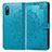 Leather Case Stands Fashionable Pattern Flip Cover Holder for Sony Xperia Ace II Blue