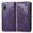 Leather Case Stands Fashionable Pattern Flip Cover Holder for Sony Xperia Ace II Purple
