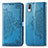 Leather Case Stands Fashionable Pattern Flip Cover Holder for Sony Xperia L3 Blue