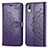 Leather Case Stands Fashionable Pattern Flip Cover Holder for Sony Xperia L3 Purple