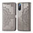 Leather Case Stands Fashionable Pattern Flip Cover Holder for Sony Xperia L4 Gray