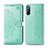 Leather Case Stands Fashionable Pattern Flip Cover Holder for Sony Xperia L4 Green
