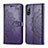Leather Case Stands Fashionable Pattern Flip Cover Holder for Sony Xperia L4 Purple