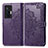Leather Case Stands Fashionable Pattern Flip Cover Holder for Vivo X70 Pro 5G Purple