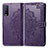 Leather Case Stands Fashionable Pattern Flip Cover Holder for Vivo Y20s Purple