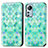 Leather Case Stands Fashionable Pattern Flip Cover Holder for Xiaomi Mi 12 Lite 5G Green