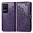 Leather Case Stands Fashionable Pattern Flip Cover Holder for Xiaomi Poco F4 5G Purple