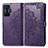 Leather Case Stands Fashionable Pattern Flip Cover Holder for Xiaomi Poco F4 GT 5G Purple