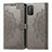 Leather Case Stands Fashionable Pattern Flip Cover Holder for Xiaomi Poco M3 Gray