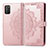 Leather Case Stands Fashionable Pattern Flip Cover Holder for Xiaomi Poco M3 Rose Gold