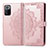 Leather Case Stands Fashionable Pattern Flip Cover Holder for Xiaomi Poco X3 GT 5G Rose Gold