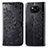 Leather Case Stands Fashionable Pattern Flip Cover Holder for Xiaomi Poco X3 NFC Black
