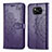 Leather Case Stands Fashionable Pattern Flip Cover Holder for Xiaomi Poco X3 NFC Purple