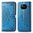 Leather Case Stands Fashionable Pattern Flip Cover Holder for Xiaomi Poco X3 Pro Blue