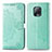 Leather Case Stands Fashionable Pattern Flip Cover Holder for Xiaomi Redmi 10X 5G Green