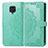 Leather Case Stands Fashionable Pattern Flip Cover Holder for Xiaomi Redmi Note 9 Pro Green