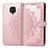 Leather Case Stands Fashionable Pattern Flip Cover Holder for Xiaomi Redmi Note 9 Pro Max Rose Gold