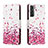 Leather Case Stands Fashionable Pattern Flip Cover Holder H01X for Samsung Galaxy S22 Plus 5G