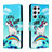 Leather Case Stands Fashionable Pattern Flip Cover Holder H01X for Samsung Galaxy S23 Ultra 5G