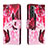 Leather Case Stands Fashionable Pattern Flip Cover Holder H02X for Samsung Galaxy S22 5G