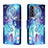 Leather Case Stands Fashionable Pattern Flip Cover Holder H02X for Samsung Galaxy S22 5G