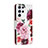 Leather Case Stands Fashionable Pattern Flip Cover Holder H02X for Samsung Galaxy S22 Ultra 5G