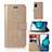 Leather Case Stands Fashionable Pattern Flip Cover Holder JX1 for Samsung Galaxy S20 FE 5G Gold