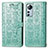 Leather Case Stands Fashionable Pattern Flip Cover Holder L01 for Xiaomi Mi 12 5G Green