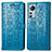 Leather Case Stands Fashionable Pattern Flip Cover Holder L01 for Xiaomi Mi 12 Lite 5G Blue