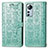 Leather Case Stands Fashionable Pattern Flip Cover Holder L01 for Xiaomi Mi 12 Lite 5G Green