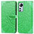 Leather Case Stands Fashionable Pattern Flip Cover Holder L02 for Xiaomi Mi 12S 5G Green