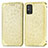 Leather Case Stands Fashionable Pattern Flip Cover Holder S01D for Huawei Honor X10 Max 5G Gold
