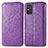 Leather Case Stands Fashionable Pattern Flip Cover Holder S01D for Huawei Honor X10 Max 5G Purple