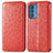 Leather Case Stands Fashionable Pattern Flip Cover Holder S01D for Motorola Moto Edge 20 Pro 5G Red