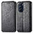 Leather Case Stands Fashionable Pattern Flip Cover Holder S01D for Motorola Moto Edge Plus (2022) 5G Black