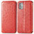 Leather Case Stands Fashionable Pattern Flip Cover Holder S01D for Motorola Moto G Stylus (2021) Red