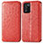 Leather Case Stands Fashionable Pattern Flip Cover Holder S01D for Oppo K9S 5G Red