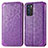 Leather Case Stands Fashionable Pattern Flip Cover Holder S01D for Oppo Reno6 5G Purple