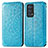 Leather Case Stands Fashionable Pattern Flip Cover Holder S01D for Oppo Reno6 Pro+ Plus 5G Blue