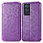Leather Case Stands Fashionable Pattern Flip Cover Holder S01D for Oppo Reno6 Pro+ Plus 5G Purple