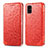 Leather Case Stands Fashionable Pattern Flip Cover Holder S01D for Samsung Galaxy A71 5G Red