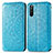 Leather Case Stands Fashionable Pattern Flip Cover Holder S01D for Sony Xperia 10 III Blue