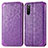 Leather Case Stands Fashionable Pattern Flip Cover Holder S01D for Sony Xperia 10 III Purple