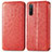 Leather Case Stands Fashionable Pattern Flip Cover Holder S01D for Sony Xperia 10 III Red