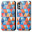 Leather Case Stands Fashionable Pattern Flip Cover Holder S02D for Motorola Moto E32