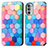 Leather Case Stands Fashionable Pattern Flip Cover Holder S02D for Motorola Moto Edge (2022) 5G