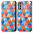 Leather Case Stands Fashionable Pattern Flip Cover Holder S02D for Motorola Moto Edge Lite 5G